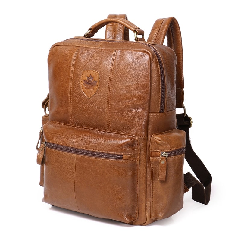 Fashion Men's Genuine Leather Backpack