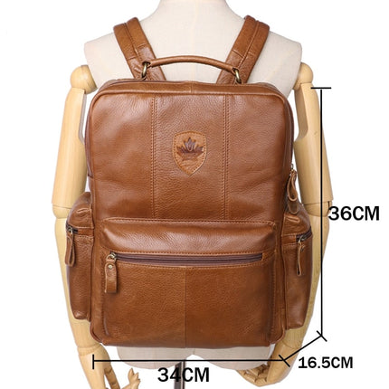 Fashion Men's Genuine Leather Backpack - Wnkrs