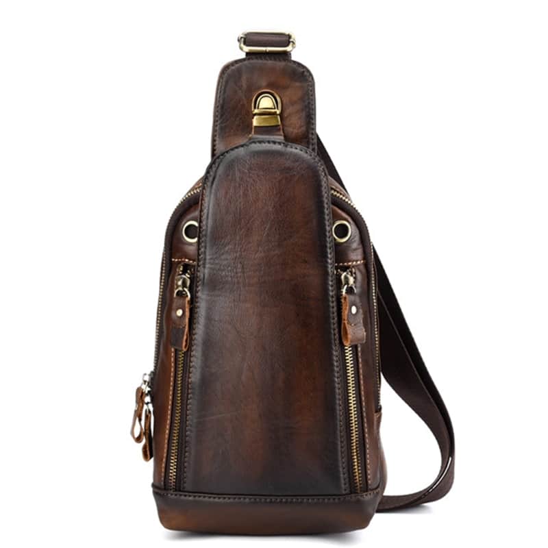 Vintage Men's Genuine Leather Backpack