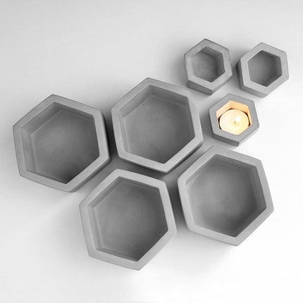 Gray Hexagon Ceramic Planter - wnkrs