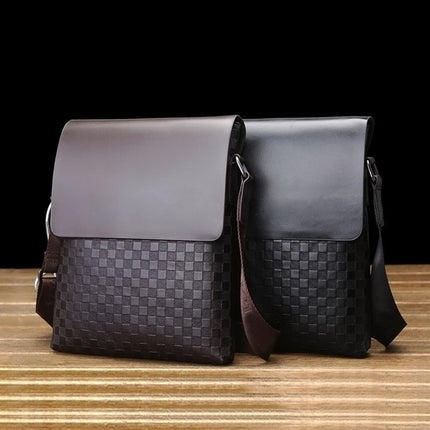 Men's Checked Shoulder Bag - Wnkrs