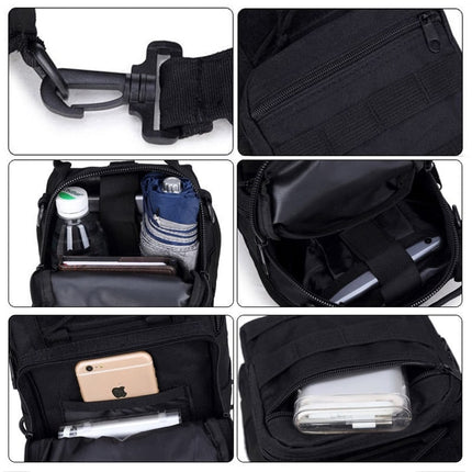 Black Multi Pocket Design Crossbody Bag - Wnkrs