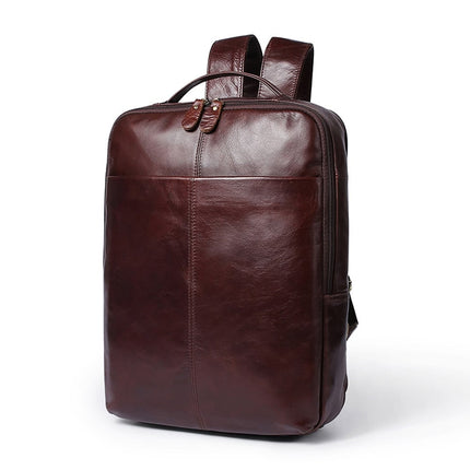 Business Men's Genuine Leather Backpack - Wnkrs