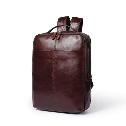 Business Men's Genuine Leather Backpack - Wnkrs