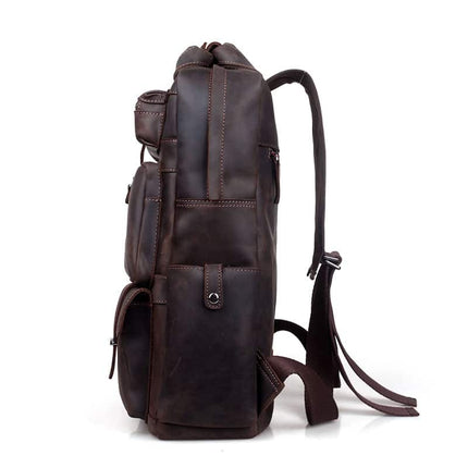 Men's Genuine Leather Travel Backpack - Wnkrs