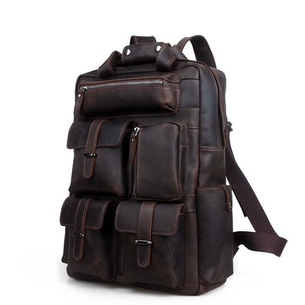 Men's Genuine Leather Travel Backpack - Wnkrs