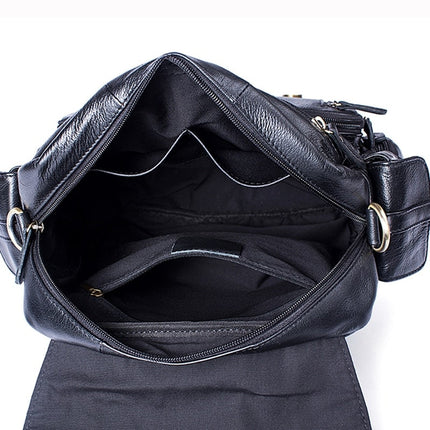 Casual Large Capacity Men's Genuine Leather Backpack - Wnkrs