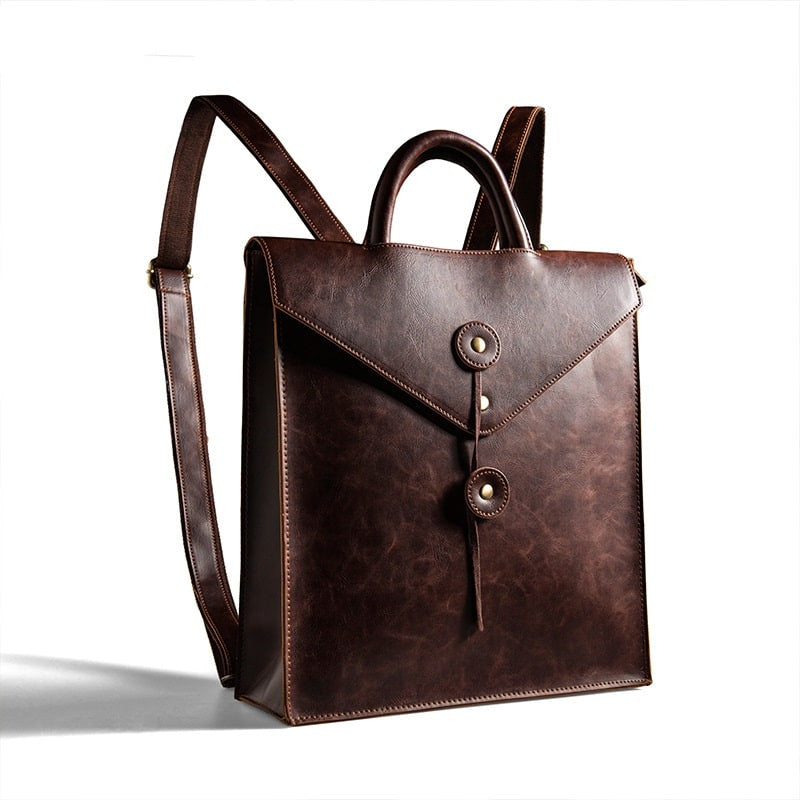Men's Retro Leather Backpack