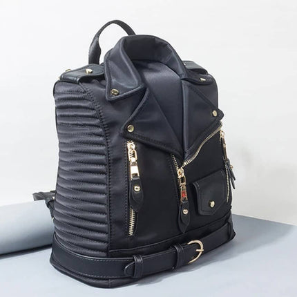 Biker Jacket Design Waterproof Backpack - Wnkrs