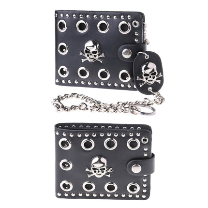 Men's Pirate Skull Chain Wallet - Wnkrs