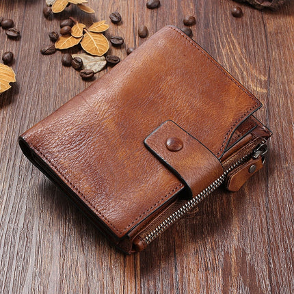 Casual Vintage Style Genuine Leather Men's Wallet - Wnkrs