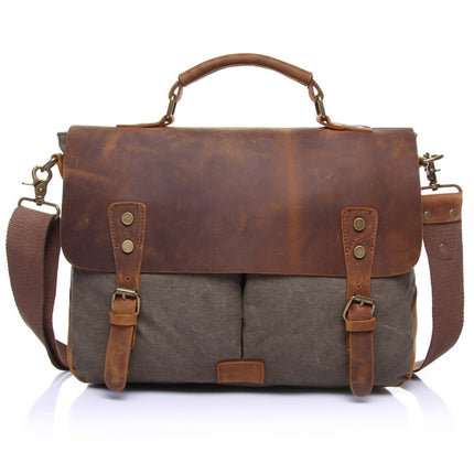 Men's Vintage Canvas Briefcase - Wnkrs