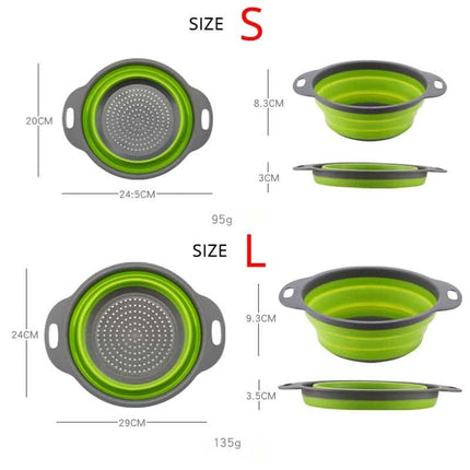 Round Foldable Silicone Colander - wnkrs
