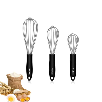 Stainless Steel Wire Manual Whisks 3 pcs Set - wnkrs