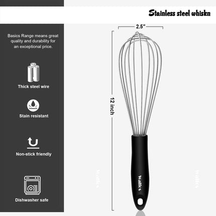 Stainless Steel Wire Manual Whisks 3 pcs Set - wnkrs