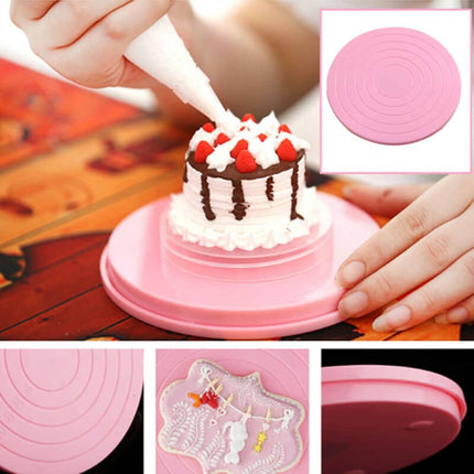 Pink Rotating Anti-Skid Cake Turntable - wnkrs