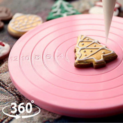 Pink Rotating Anti-Skid Cake Turntable - wnkrs