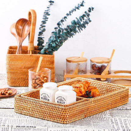 Woven Rattan Storage Tray - wnkrs