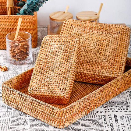 Woven Rattan Storage Tray - wnkrs