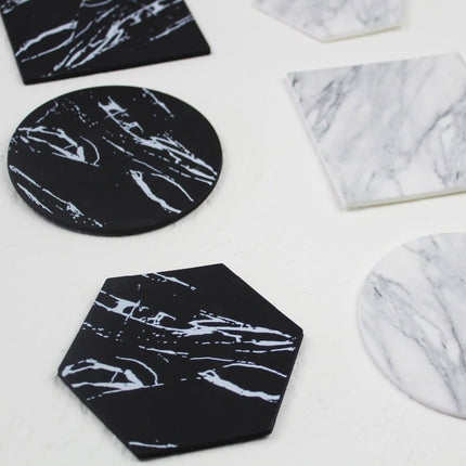 Marble Styled Non-Slip Silicone Coaster - wnkrs