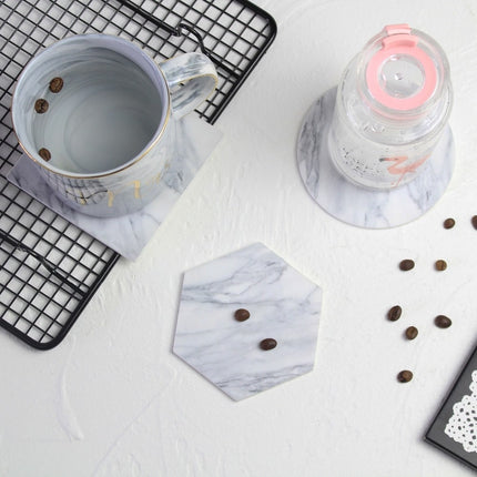 Marble Styled Non-Slip Silicone Coaster - wnkrs