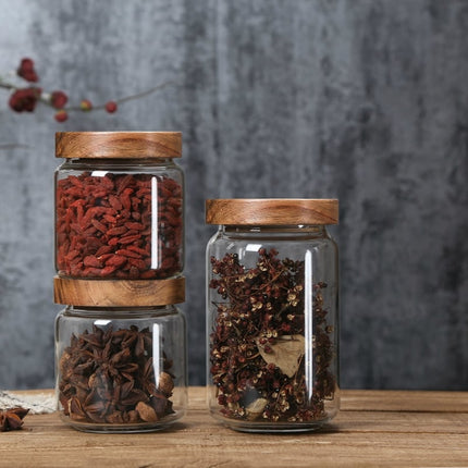 Storage Jar with Dark Wood Lid - wnkrs