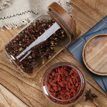 Storage Jar with Dark Wood Lid - wnkrs