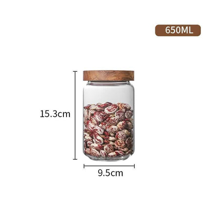 Storage Jar with Dark Wood Lid - wnkrs