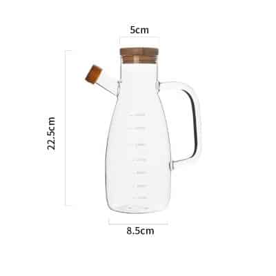 Transparent Glass Oil Bottle With Handle Scale - wnkrs