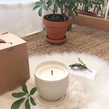 Bohemian Style Macrame Cup Pad Candle - wnkrs