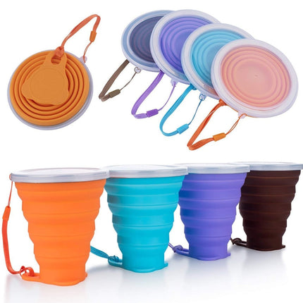 Colorful Folding Silicone Cup with Strap - wnkrs