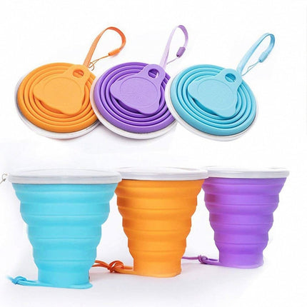 Colorful Folding Silicone Cup with Strap - wnkrs