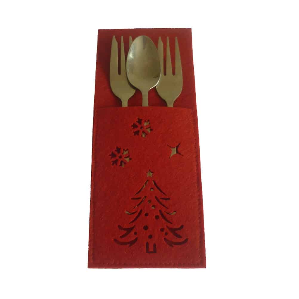 Christmas Cloth Cutlery Bags Set