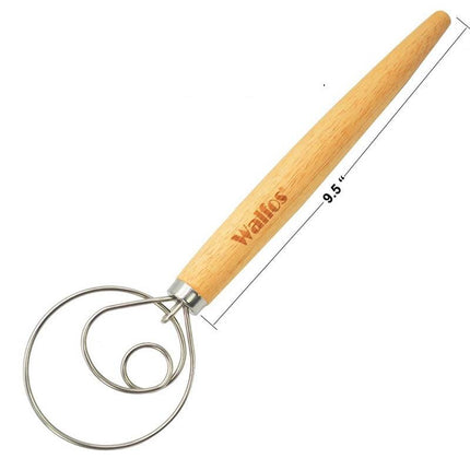 Stainless Steel Danish Whisk with Wooden Handle - wnkrs