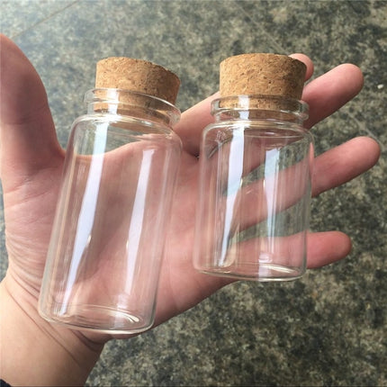 Transparent Glass Bottle with Cork - wnkrs