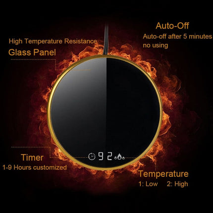 Round Coffee Cup Warmer with Timer - wnkrs