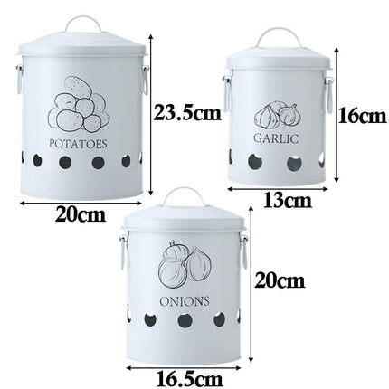 Kitchen Breathable Storage Bins with Handles - wnkrs