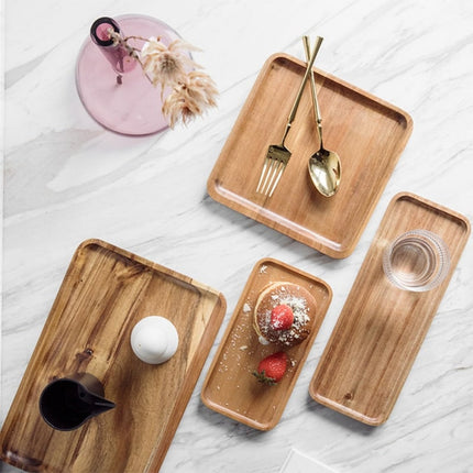 Acacia Wood Geometric Serving Tray - wnkrs