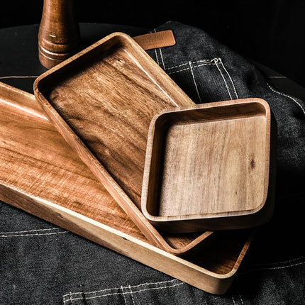 Acacia Wood Geometric Serving Tray - wnkrs