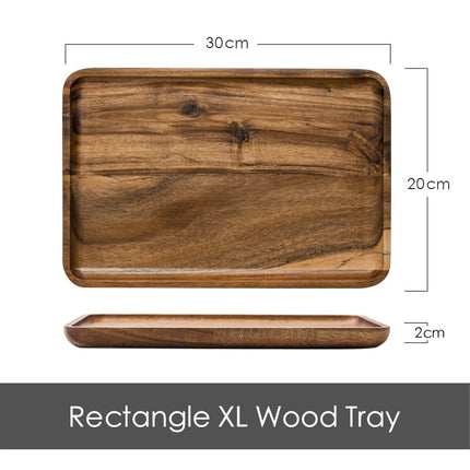 Acacia Wood Geometric Serving Tray - wnkrs