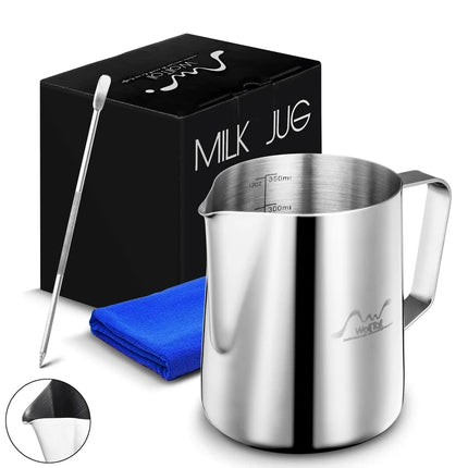 Silver Milk Frothing Pitcher Jug - wnkrs