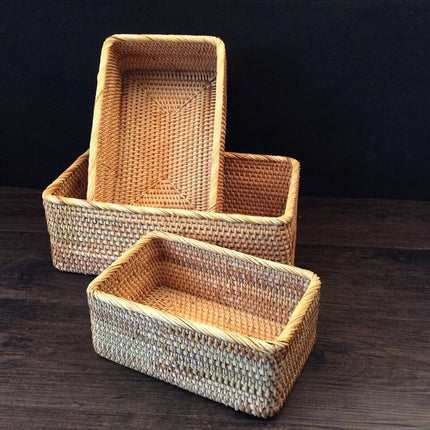 Hand-Woven Rattan Storage Basket - wnkrs