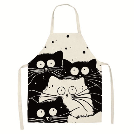 Women's Cat Printed Kitchen Apron - wnkrs