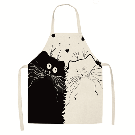 Women's Cat Printed Kitchen Apron - wnkrs