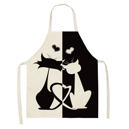 Women's Cat Printed Kitchen Apron - wnkrs