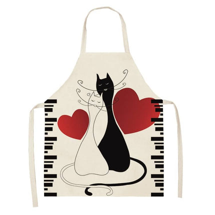 Women's Cat Printed Kitchen Apron - wnkrs