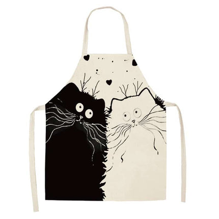 Women's Cat Printed Kitchen Apron - wnkrs