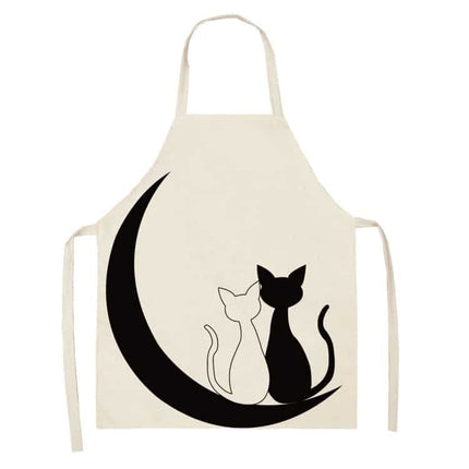 Women's Cat Printed Kitchen Apron - wnkrs