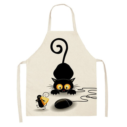 Women's Cat Printed Kitchen Apron - wnkrs
