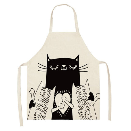 Women's Cat Printed Kitchen Apron - wnkrs